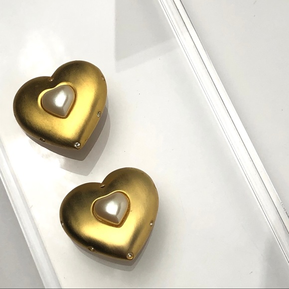 Givenchy Jewelry - VTG GIVENCHY HEART EARRINGS